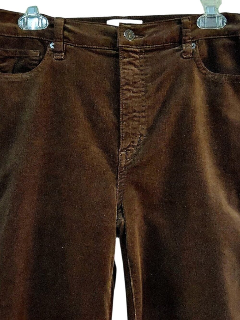 Frame NWOT Le Sleek Straight Corduroy High-Rise Crop Ankle Pants Brown - 29x28 - Picture 5 of 11